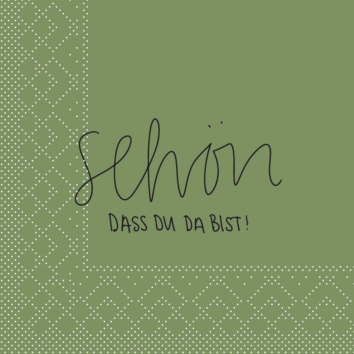 Cocktail Servietten - Schön, dass Du da bist! Tissue