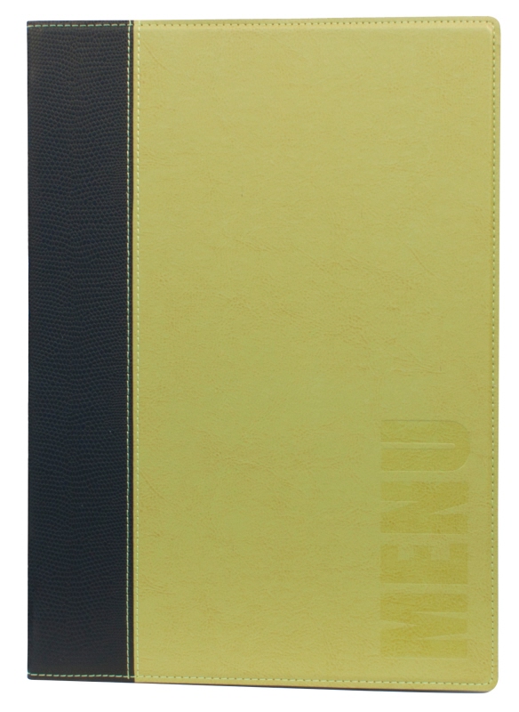 Speisekartenmappe A4, Kunstleder, grün, H: 34 cm, B: 24 cm