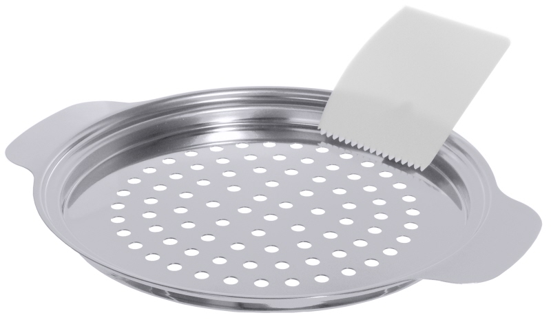Spätzlesieb mit Schaber, Edelstahl, D: 27 cm, H: 2 cm
