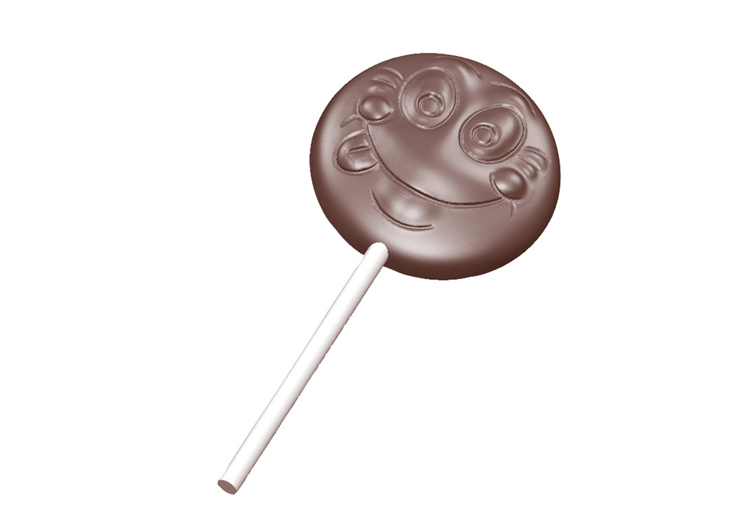 Schokoladen- Form Lolli Smile, 275 x 135 mm, 1 x 4 Stück 49,5 x 49,5 x 11 mm