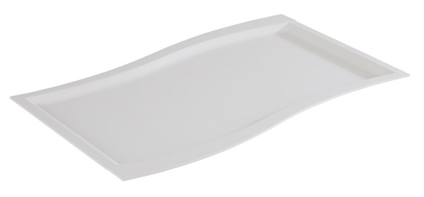 GN 1/1 Tablett SINUS 53 x 32,5 cm, H: 2 cm, Melamin, weiss