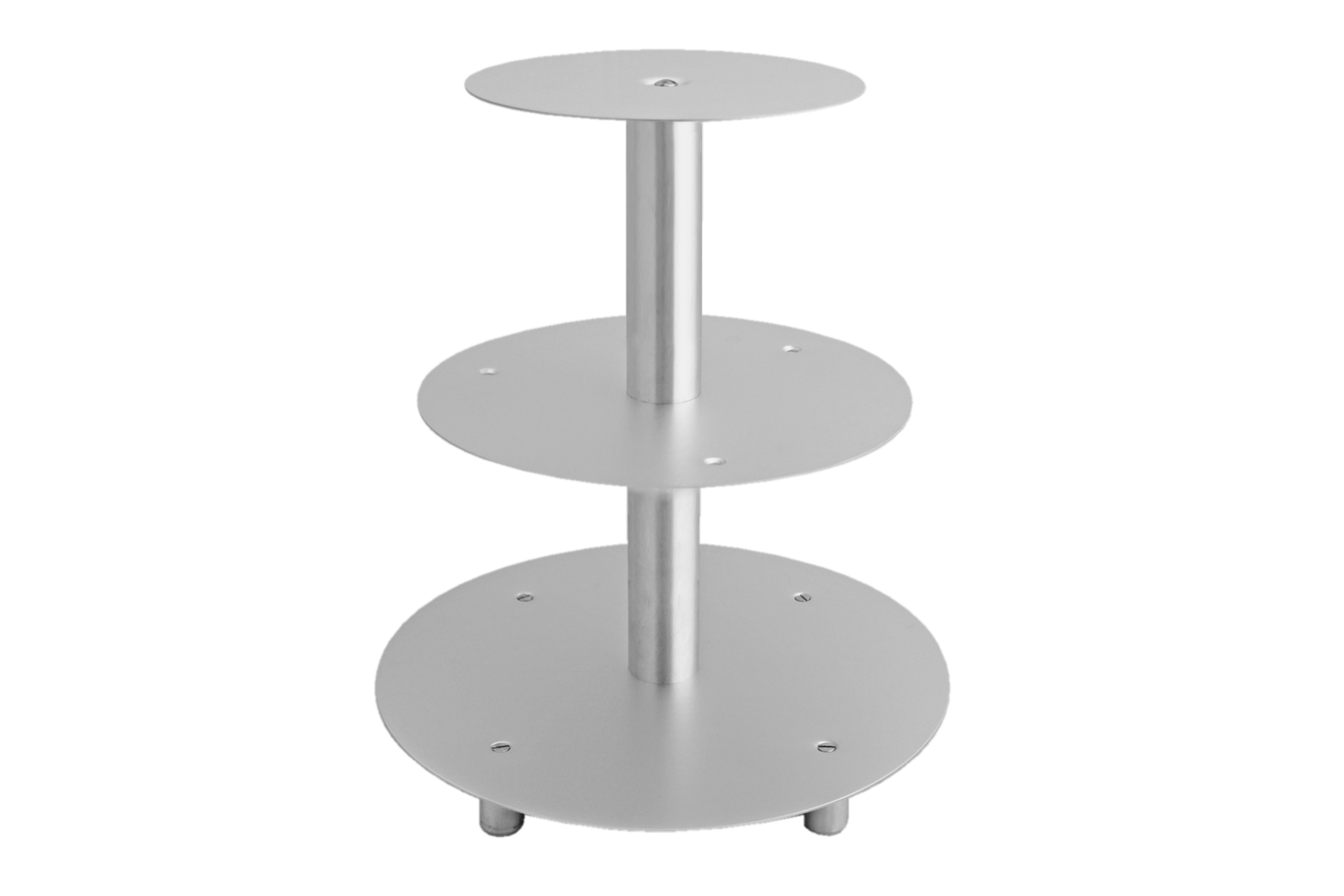 Etagen- Tortenständer, Alu, 3 Etagen: 20 / 26/ 32 cm, H: 38 cm