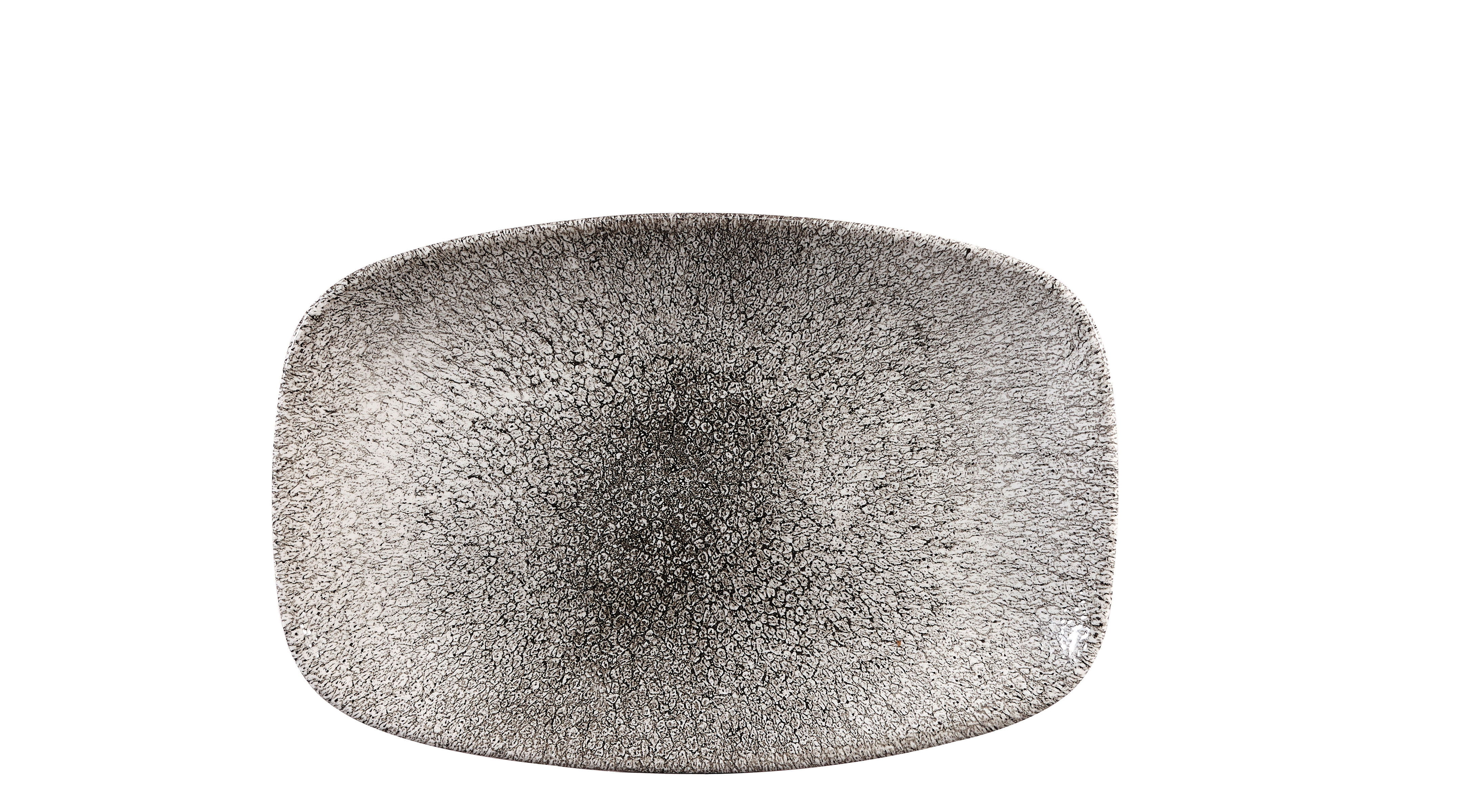 Churchill, Raku : Quartz Black - Chefs Platte rechteckig, 23,7 x 15,7 cm