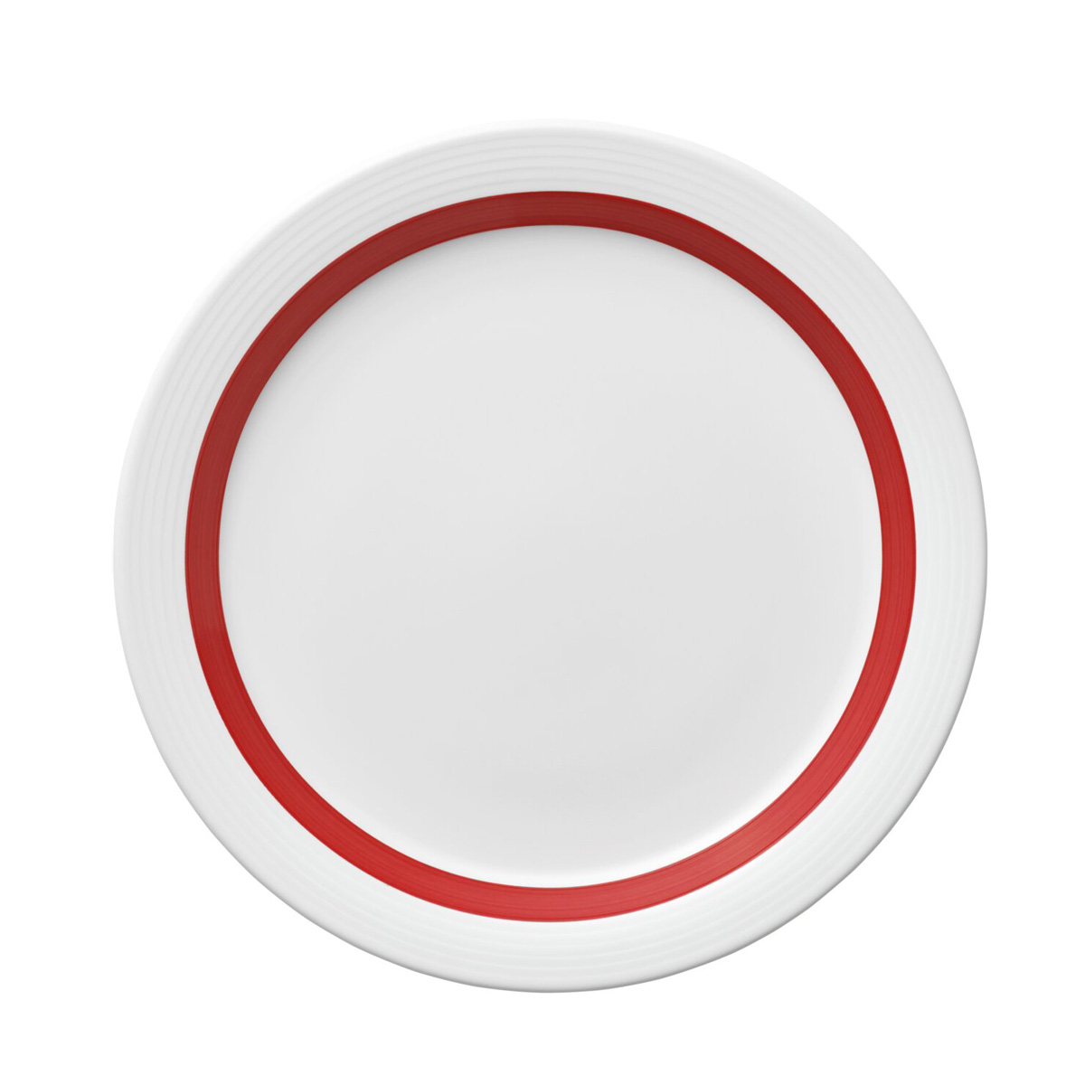 Bauscher Care, Invita Colors : 425469 Pinselband Rubinrot - Spezialteller halbtief Fahne, 25 cm/ 0,45 ltr.