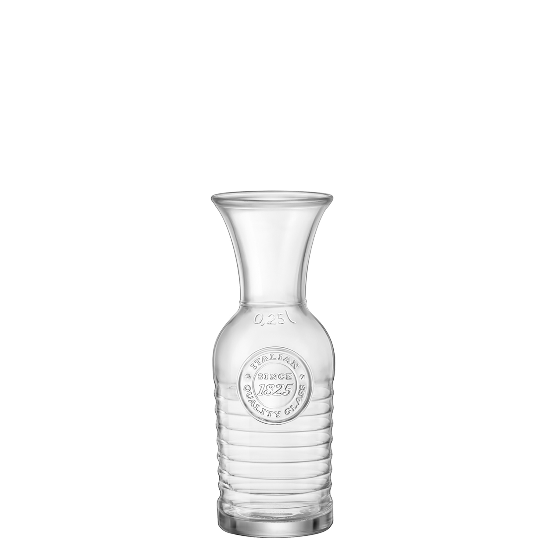 Bormioli, Officina 1825 - Karaffe m. Füllstrich 0.25 ltr. |-|, 18 cm/ 0,3 ltr.