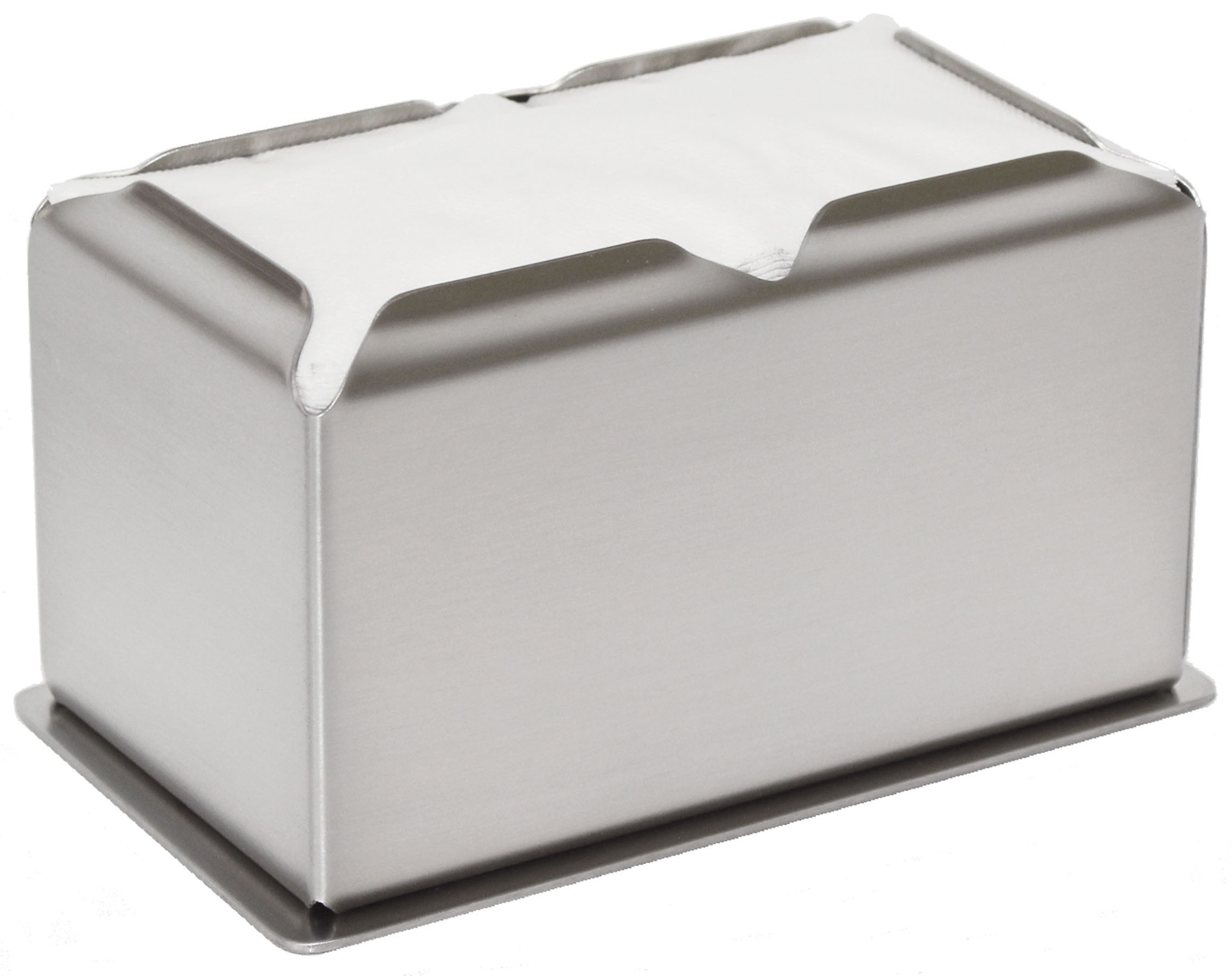 Serviettenspender f. ca. 100 Servietten - Modell 52, Edelstahl 18/10, LxBxH: 185 x 105 x 105 mm