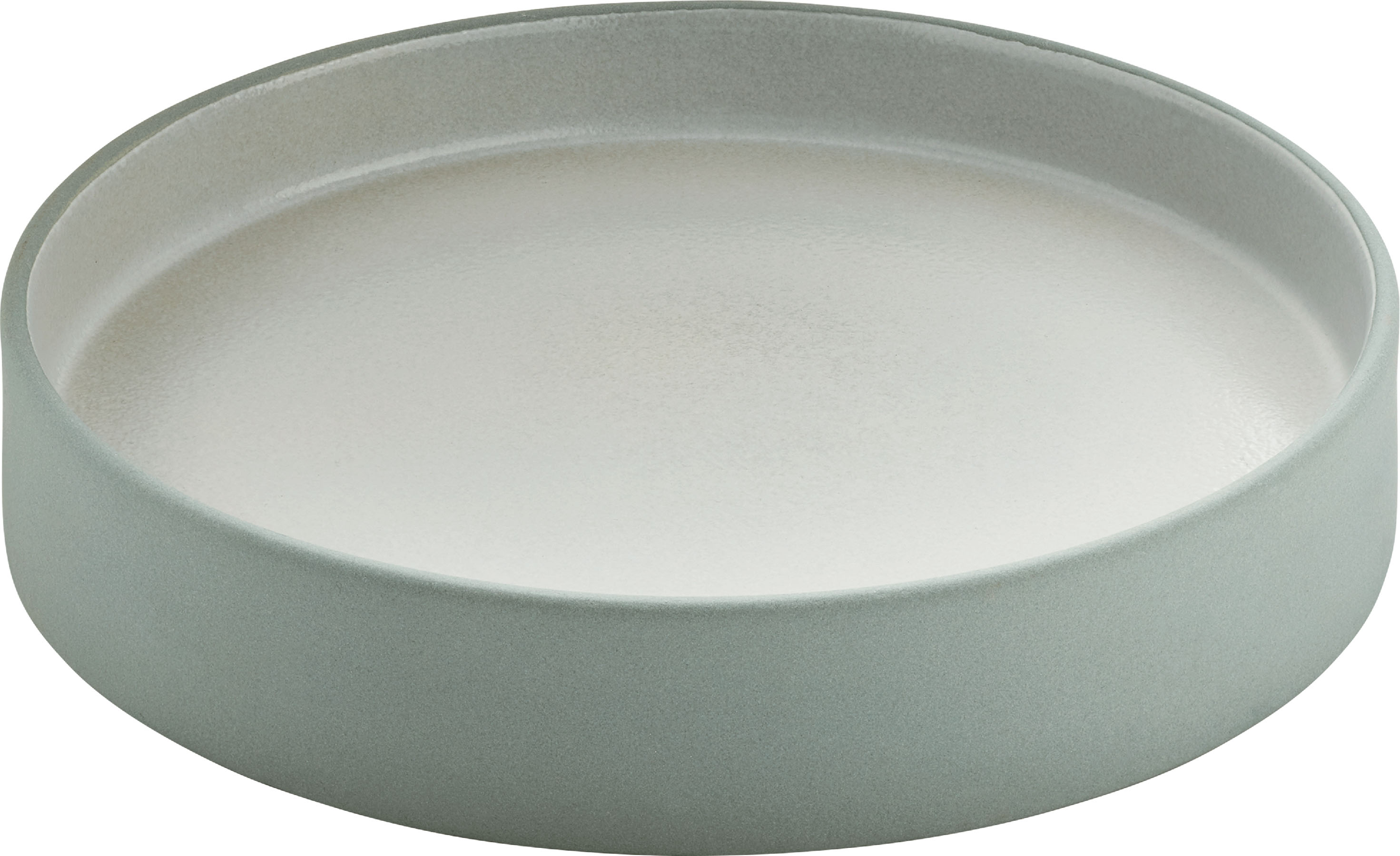 Playground, Steinzeug - 2in1 ARTISAN : Teller grau-weiss, flach/ tief, 24 x 4,5 cm