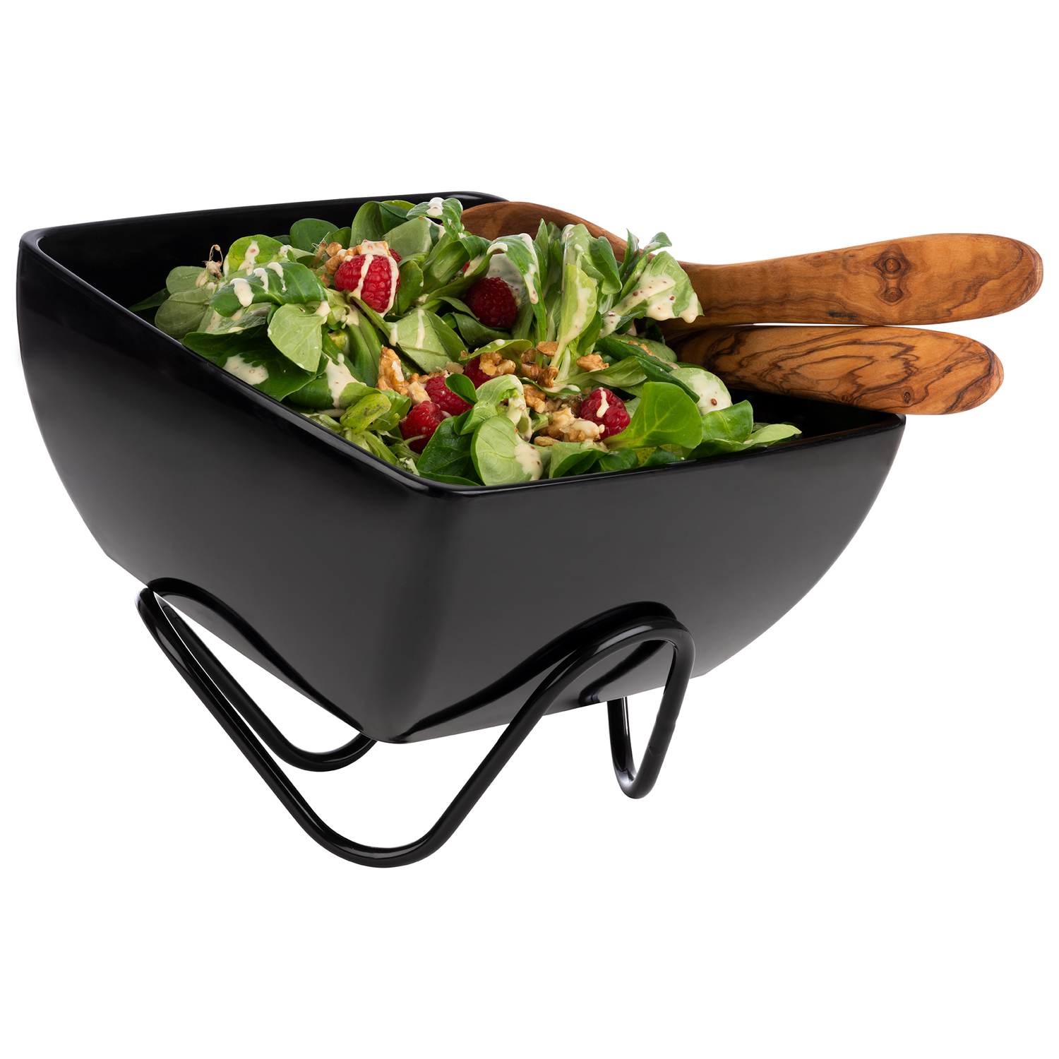 Buffetständer m. Antirutschbeschichtung WAVE, PVC, Metall schwarz, D: 24 cm, H: 13 cm