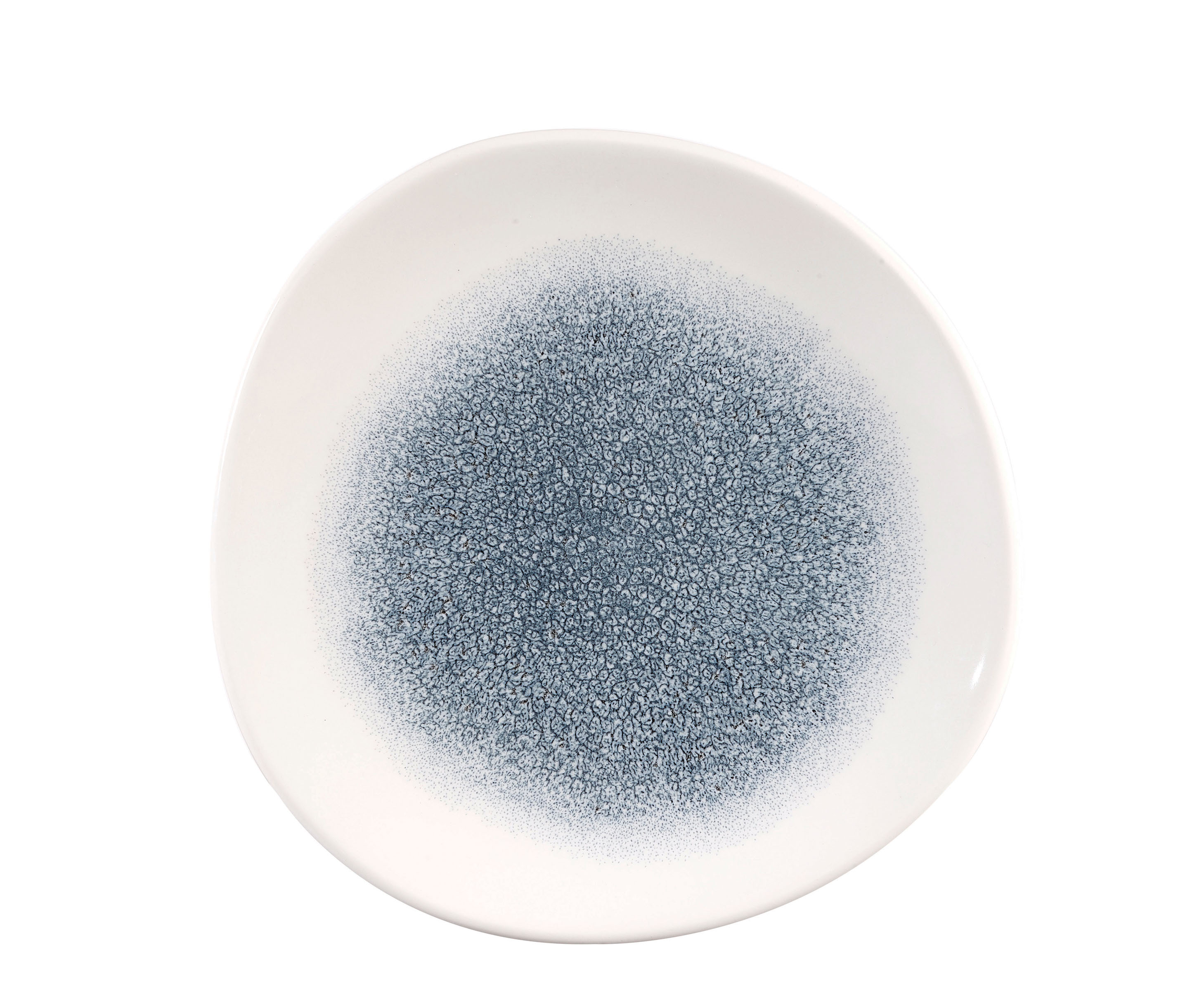Churchill, Raku : Topaz Blue - Teller flach rund Organisch, 21 cm