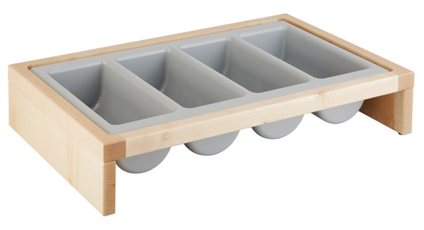 Besteckbehälter BRIDGE 57,5 x 37 cm, H: 12 cm, Ahorn, 2-teiliges Set