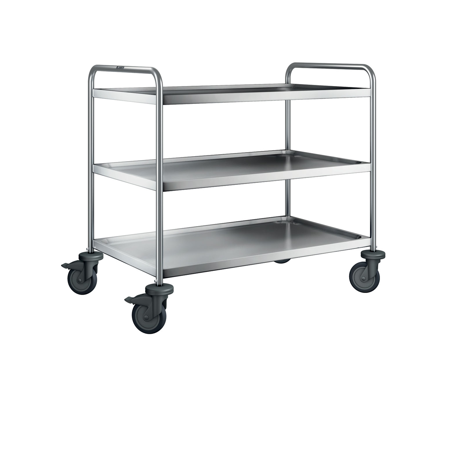 Servierwagen SW 10 X 6-3 BASIC, 3 Borde 100 x 60 cm, max. 80 kg/ Bord, Trgf.: 120 kg, LxBxH: 110 x 70 x 95 cm