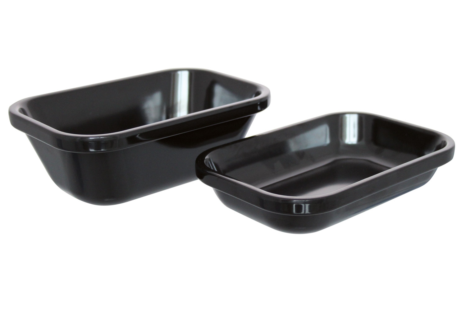 Auslagetablett u. Schalen, Melamin, schwarz, 21 x 14 x 4,3cm