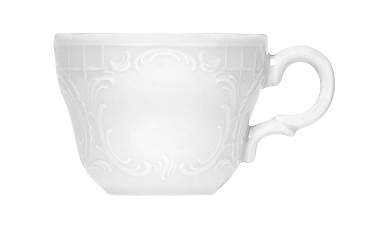 Bauscher, Mozart - Espresso-Obere hoch, weiss, uni, 0,10 ltr.