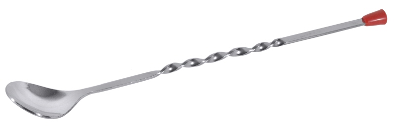 Barlöffel, gedrehter Stiel, Edelstahl, L: 28 cm