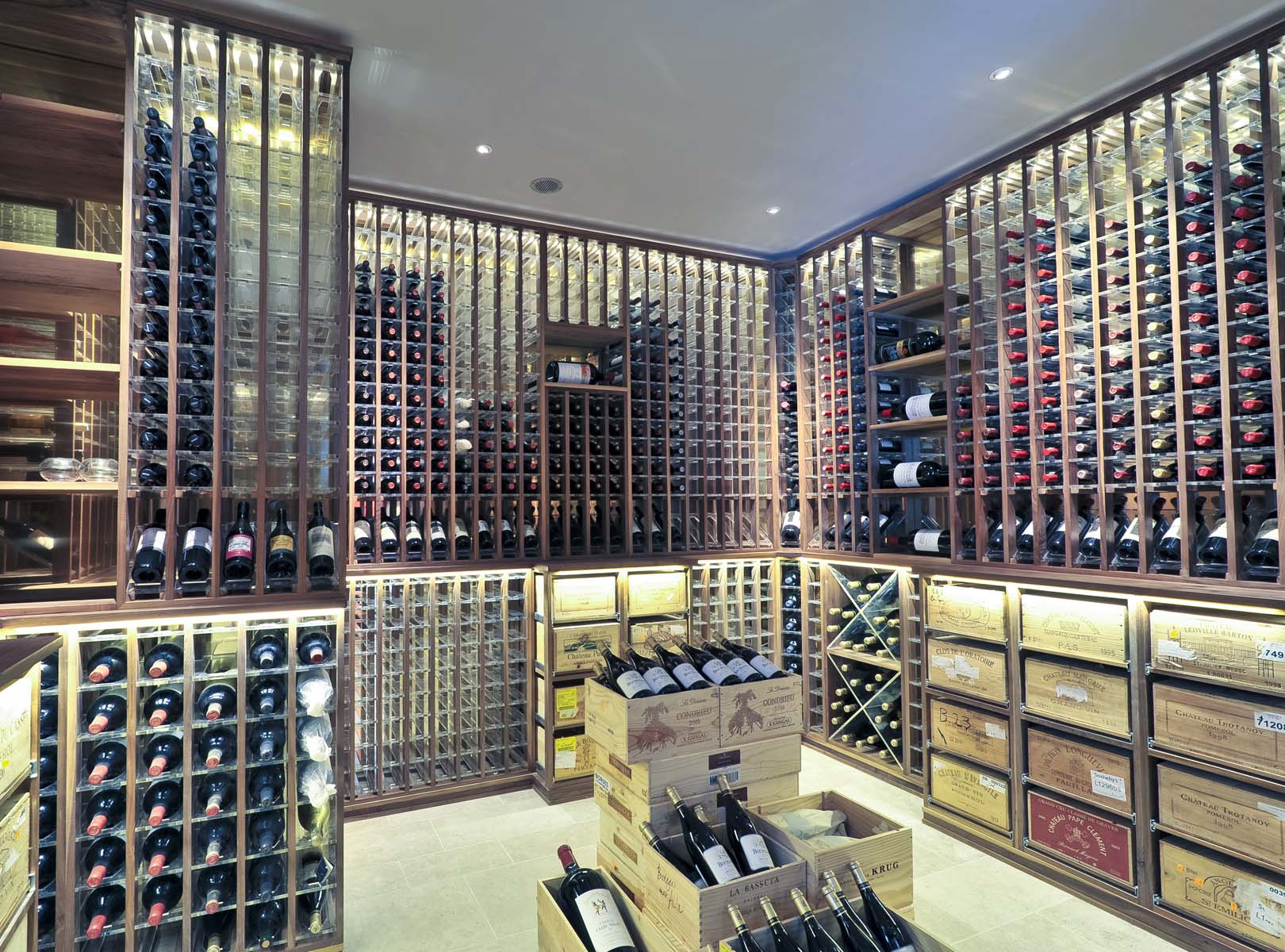 Weinregal, 30 Flaschen, 61,5 x 24 x 44 cm