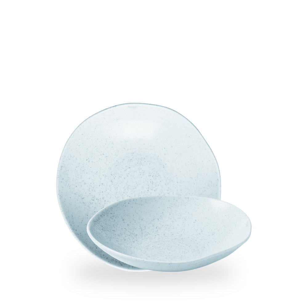 Churchill, Stonecast Natural : Duck Egg Blue - Teller tief Organisch Coup, 22 x 5 cm/ 0,74 ltr.