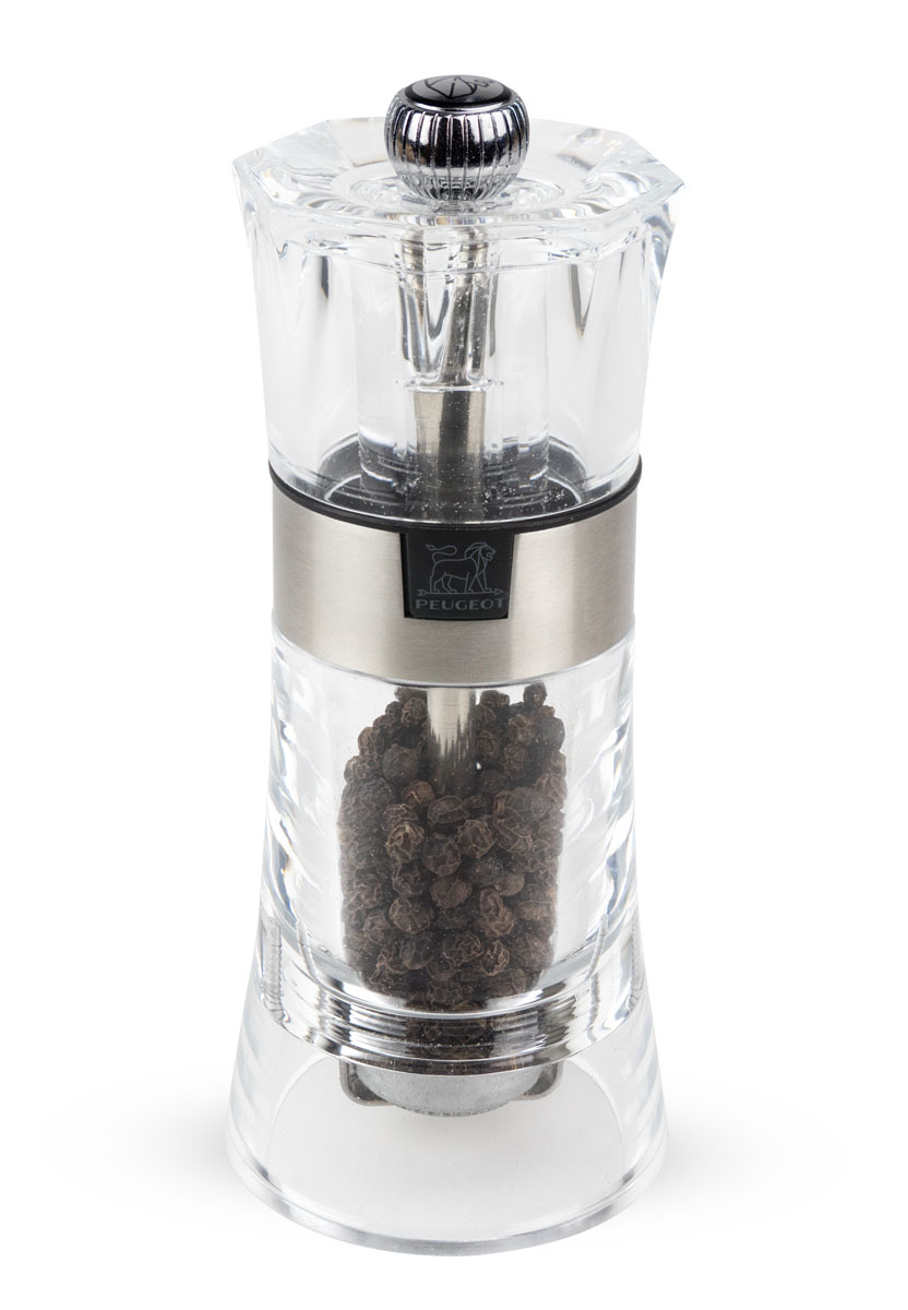 Peugeot : Oslo - Pfeffermühle, manuelle Acryl-Mühle, Größe: 14 cm, Farbe: transparent