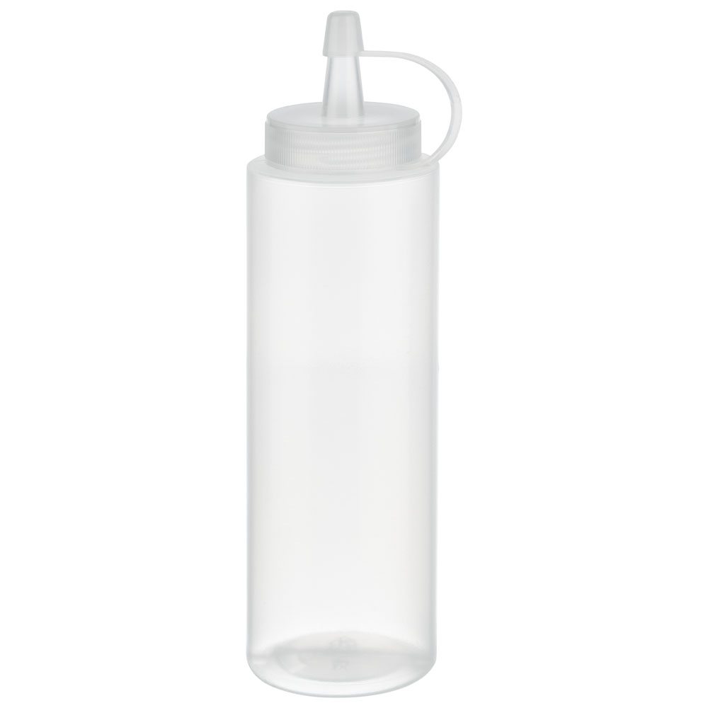 Quetschflasche, 6er Set, mit Schraubdeckel, D: 5 cm, H: 18 cm, 260 ml, Polyethylen, Fb. transparent