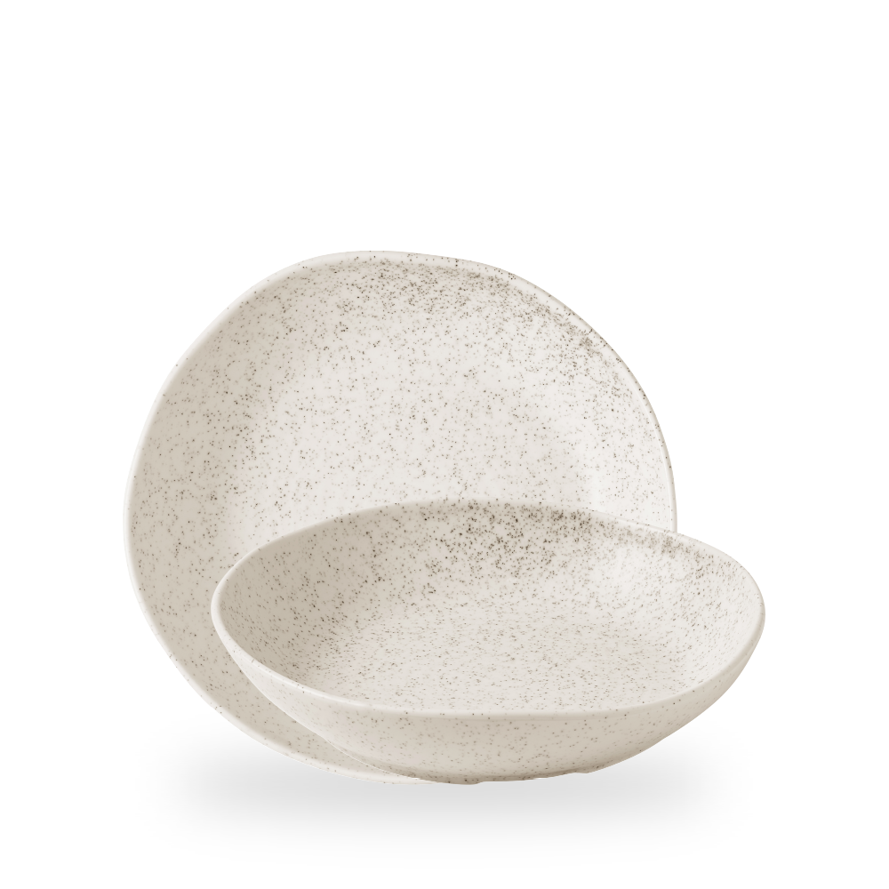 Churchill, Stonecast Natural : Barley White - Schale tief Organisch, 25 x 4,5 cm/ 1,16 ltr.