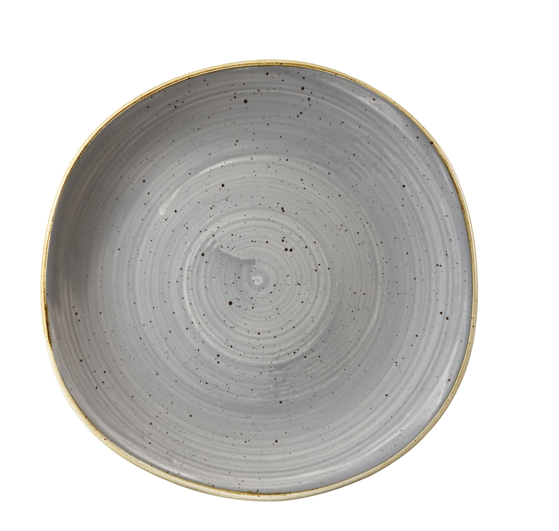 Churchill, Stonecast : Peppercorn Grey - Teller flach rund Organisch, 26,4 cm
