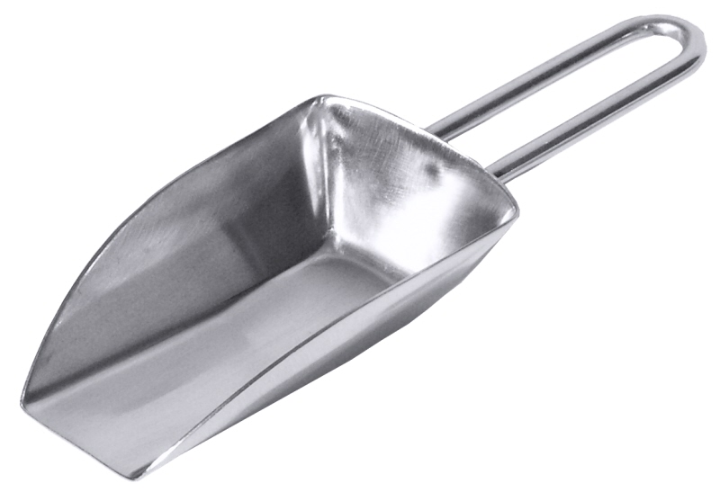 Dosierschaufel mit Drahtgriff, I: 0,05 ltr., 8,5 x 4,5 cm, L: 13,5 cm, Edelstahl