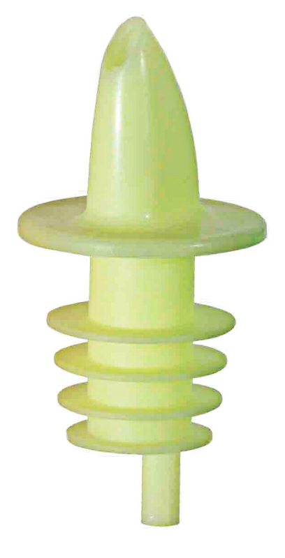 Flaschenausgießer, neongelb, PE, L: 7 cm, Durchlauf: 4 mm
