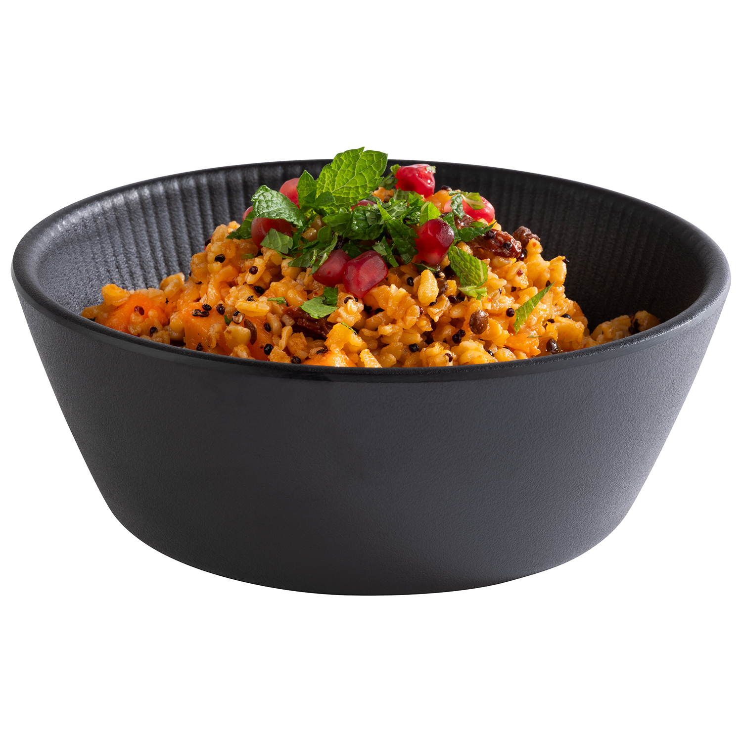 Schale NERO, Melamin, D: 15,5 cm, H: 5,5 cm, I: 0,45 ltr., Farbe: schwarz