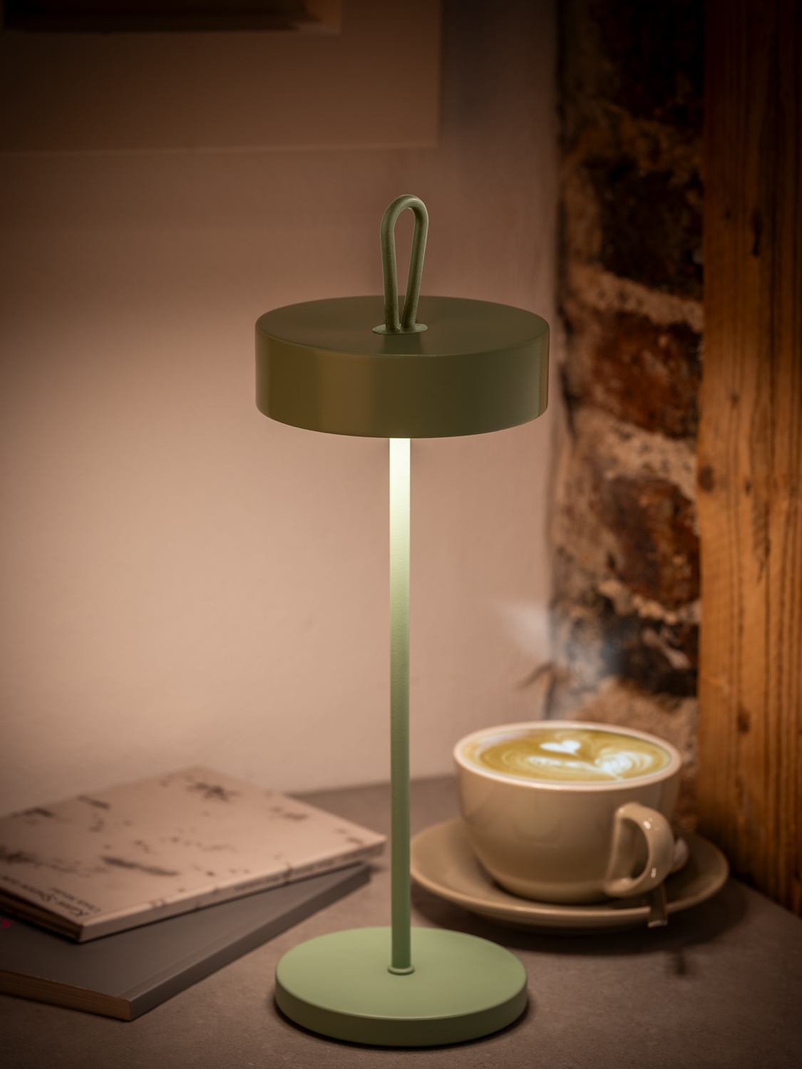 Tischleuchte CLEO, Metall, 1 x LED 2,5 W/ 200 lm, D: 12 cm, H: 30,5 cm, Farbe: mint