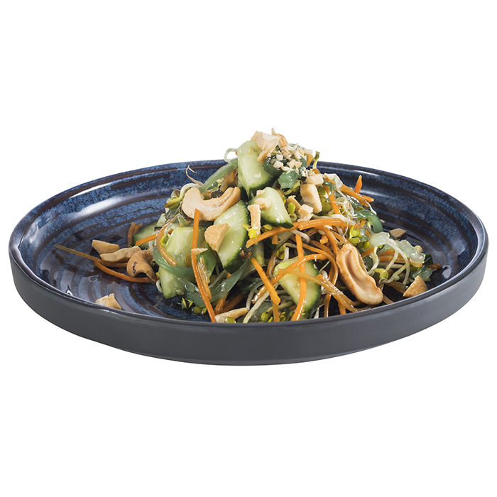 Schale LOOPS, D: 18 cm, H: 3 cm, Melamin, innen: Dekor, dunkelblau