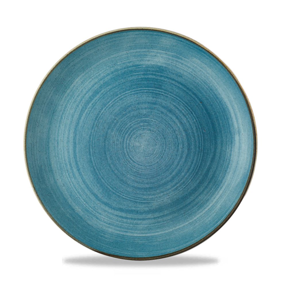 Churchill, Stonecast Raw : Teal Vellum - Teller flach Coup, 26 cm