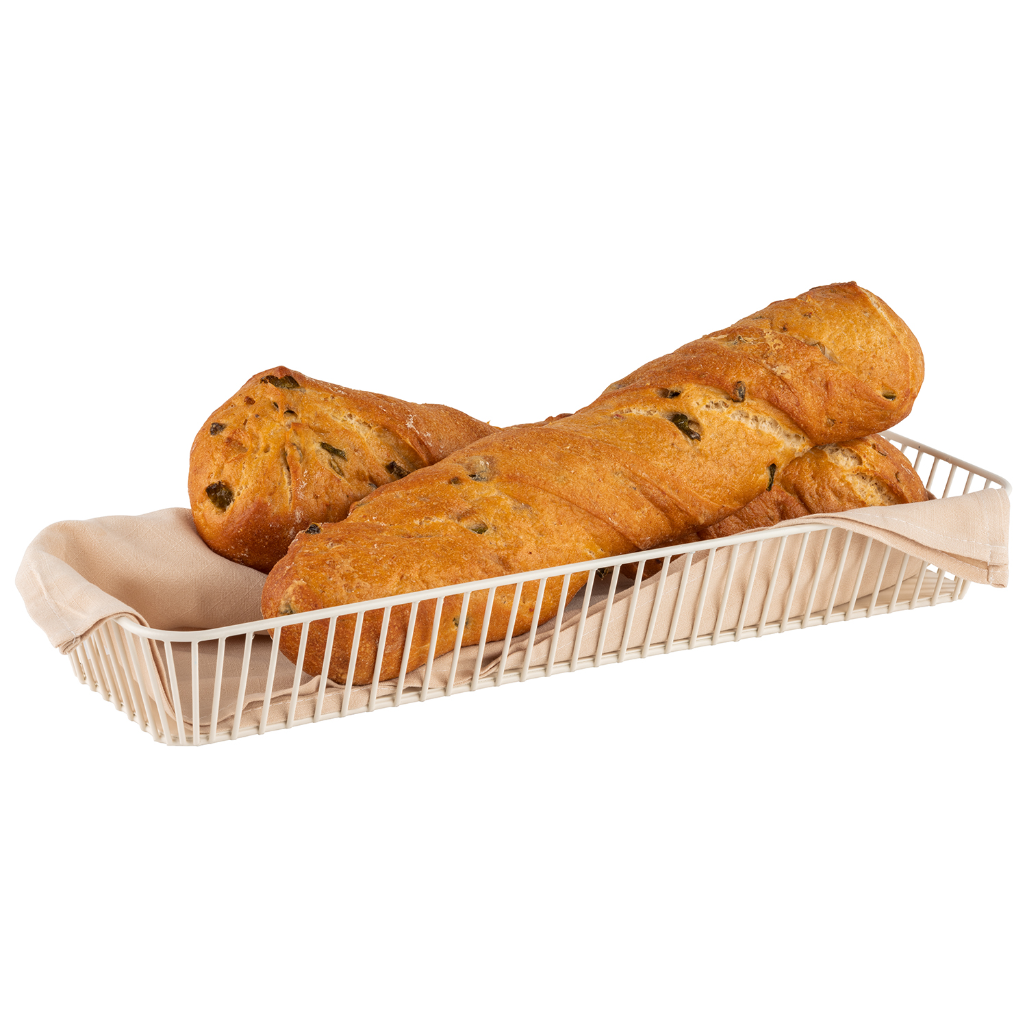 GN 2/4 Korb URBAN 53 x 16,2 cm, H: 7,5 cm Metall Farbe: whisper white