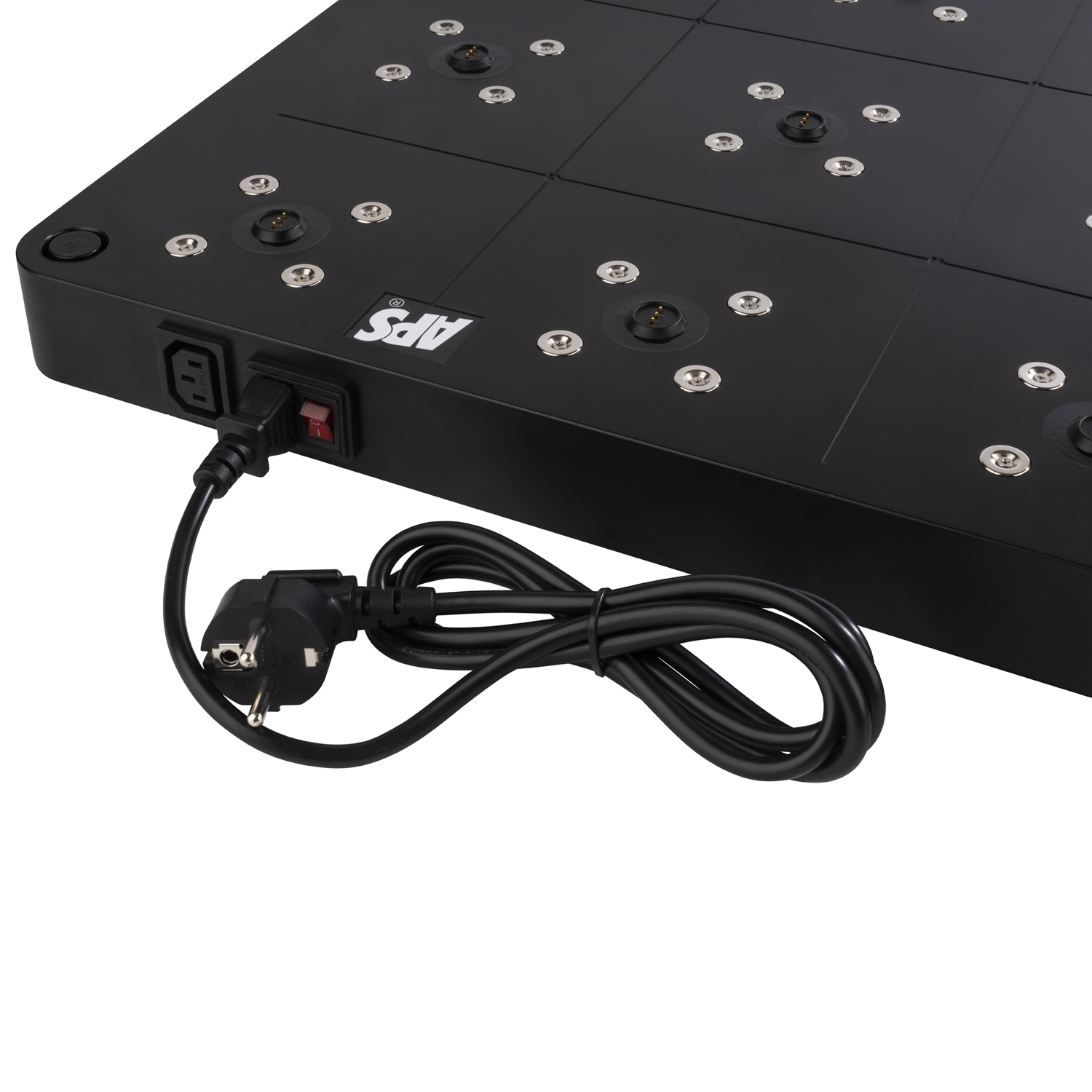 Ladestation 15-fach, ABS, 75 x 43 cm, H: 5 cm, Farbe: schwarz