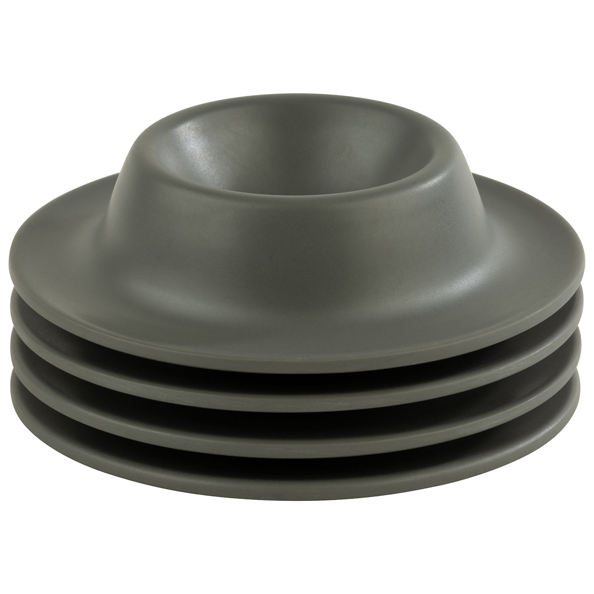 Eierbecher EGGY, 4er-Set, Melamin, D: 8,5 cm, H: 2 cm, Fb. grau matt