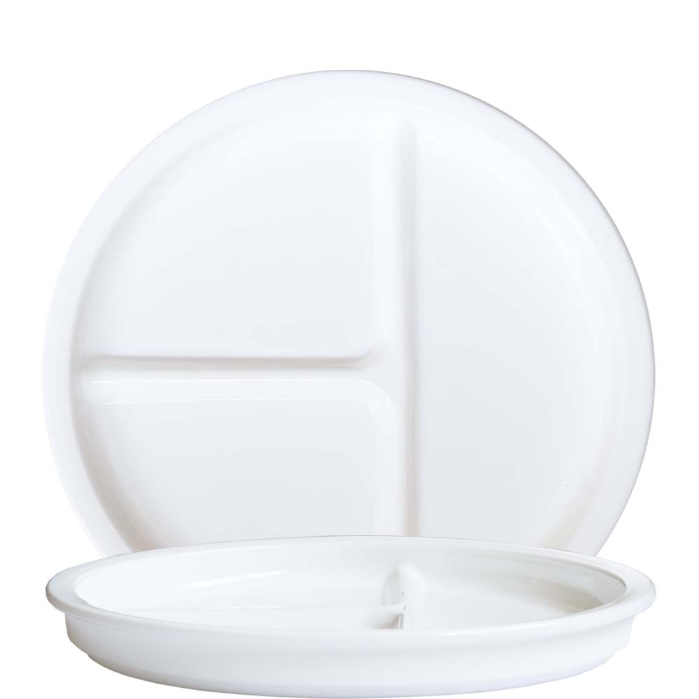 Arcoroc, Restaurant - Menüteller 3-geteilt, uni, weiss, 22,9 cm