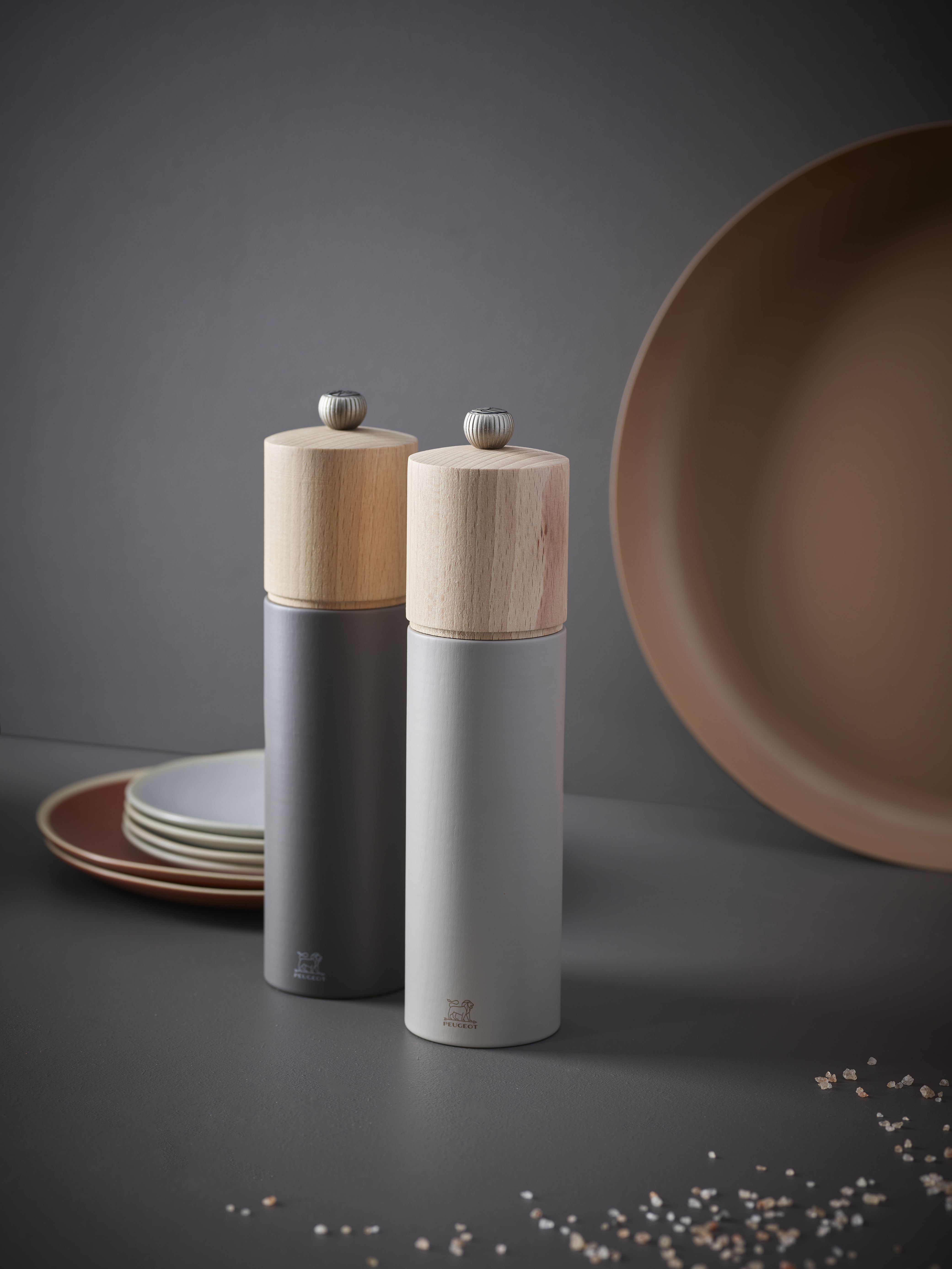 Peugeot : Boreal - Pfeffermühle, manuelle Buchenholz-Mühle, Größe: 21 cm, Farbe: felsgrau