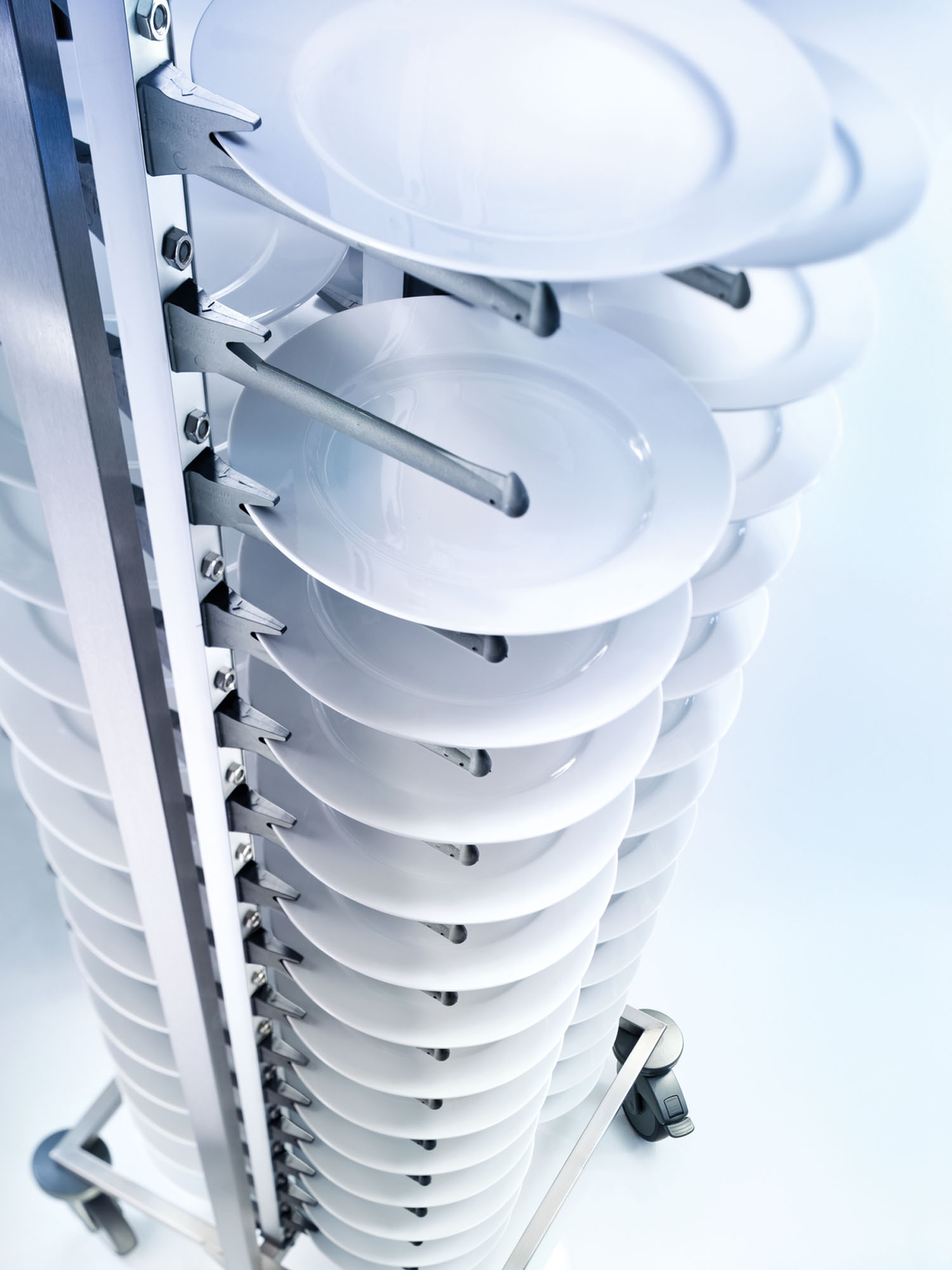 SERVISTAR  GASTRO 120, Teller-Stapelsystem, fahrbar, max. 120 Teller, LxBxH: 65,3 x 93,3 x 185,6 cm