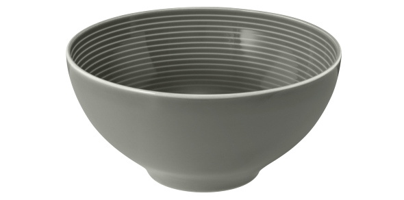 Seltmann Weiden, Beat : Perlgrau - Schüssel rund mit Relief, 15,5 cm/ 0,77 ltr.