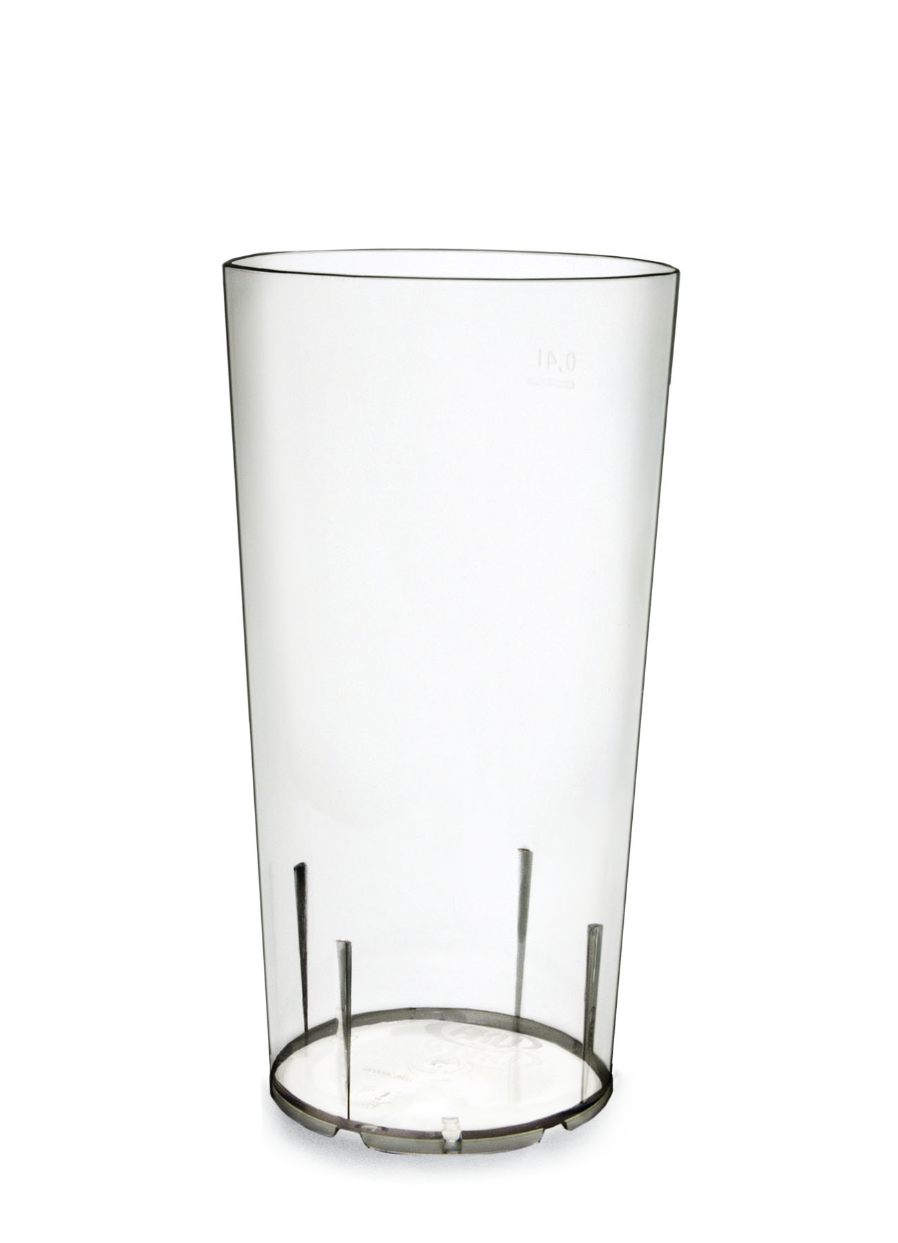 Aku, Mehrweg - Stapelbecher 400 ml m. F 0.4 ltr. |-|, Polycarbonat, D: 7,8 cm, H: 14,8 cm, Fb. Glasklar
