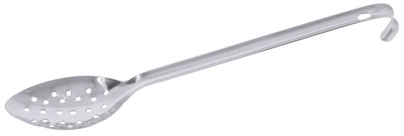 Gemüselöffel perforiert, Edelstahl, 10 x 7 cm, Stiellänge: 25 cm