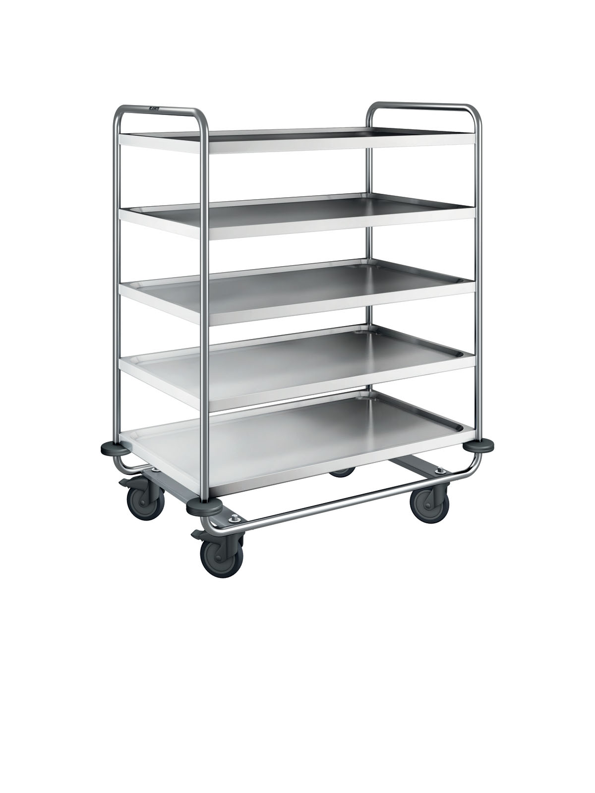 Servierwagen SW 10 X 6-5, 5 Borde 100 x 60 cm, max. 80 kg/ Bord, Trgf.: 200 kg, LxBxH: 110 x 70 x 135 cm