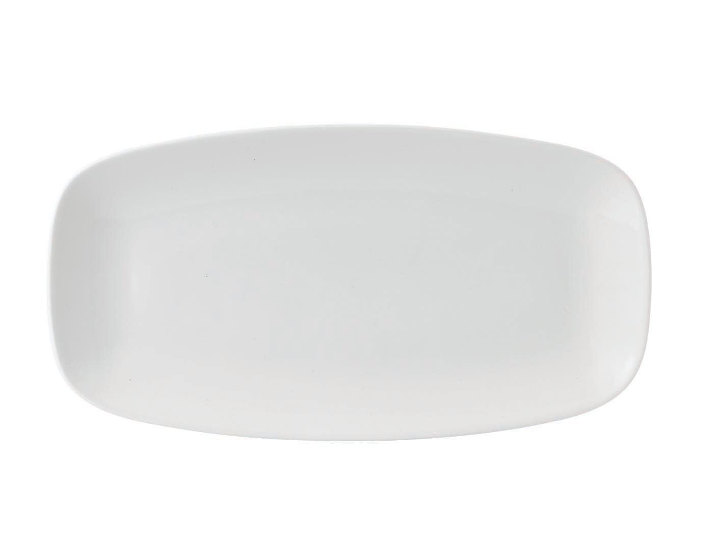 Churchill, Vellum : White Matt Glaze - Platte rechteckig, 35,5 x 18,9 cm