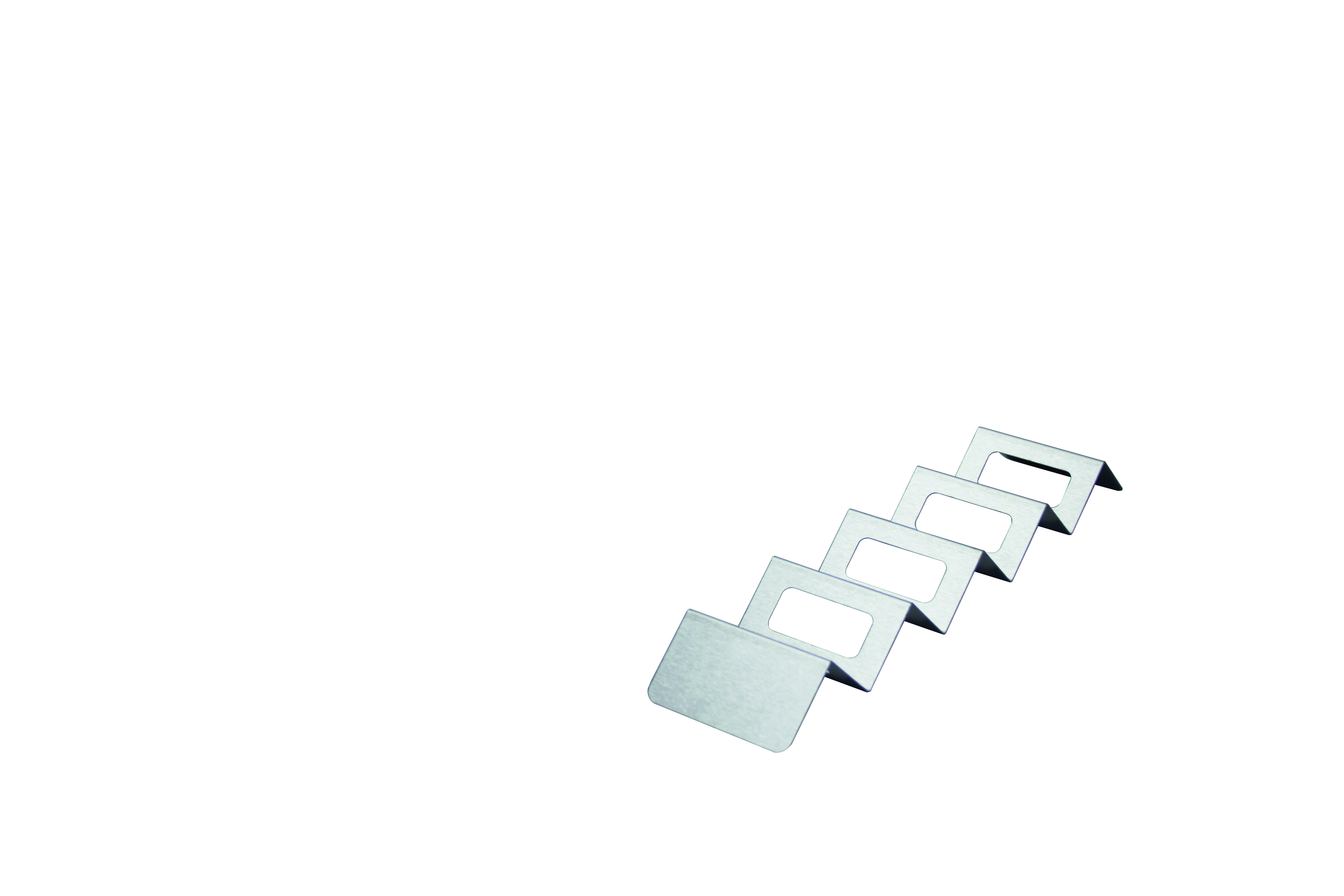 Snack- Verkaufsständer mit Loch, Edelstahl, Wellenform, 370 x 85 mm