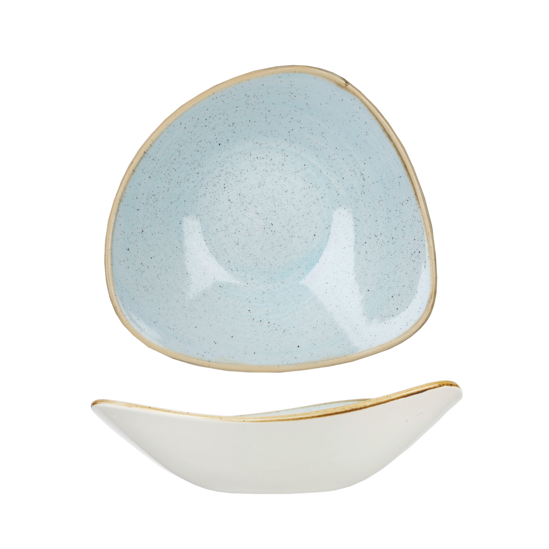 Churchill, Stonecast : Duck Egg Blue - Schale dreieckig, 18,5 cm/ 0,37 ltr.
