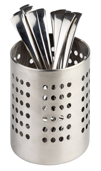 Besteckständer D: 12 cm, H: 13,5 cm, Edelstahl, matt poliert