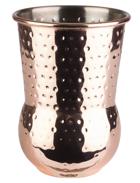 Becher JULEP MUG, Edelstahl, D: 8 cm, H: 11,5 cm, I: 0,4 ltr., Farbe: copper-hammered