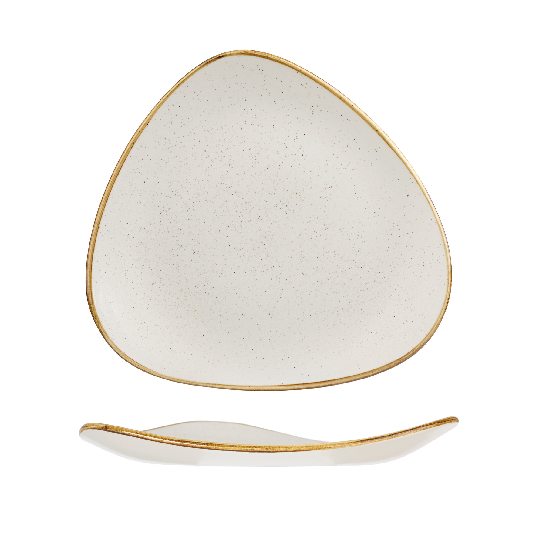 Churchill, Stonecast : Barley White - Teller flach dreieckig, 28,5 cm