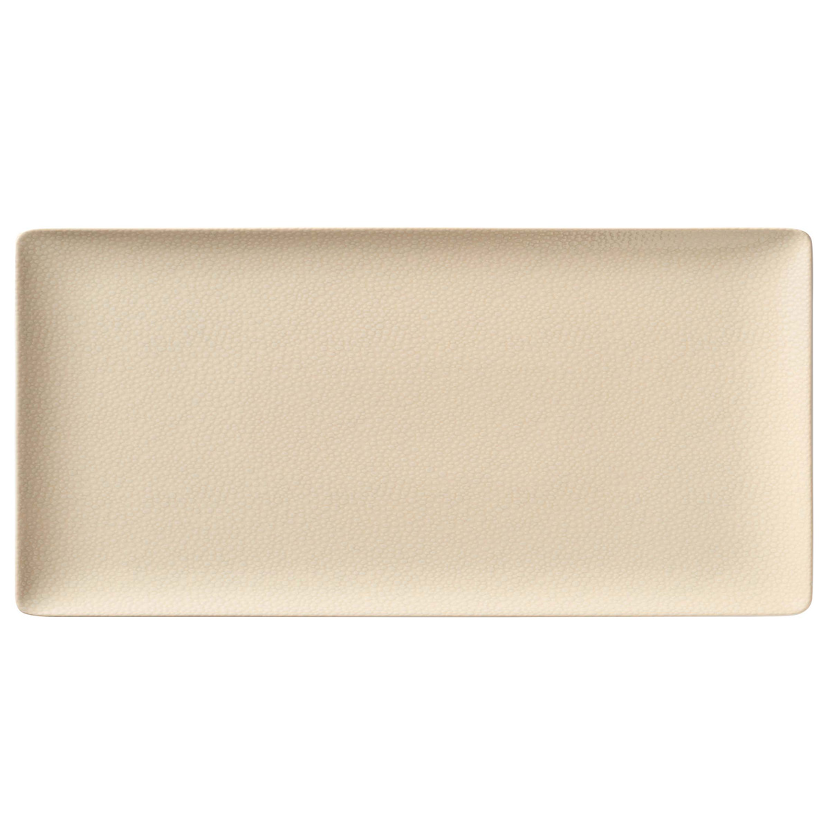 Bauscher, Purity : 425782 Pearls Champagne - Platte rechteckig Coup, bonewhite, 42 x 20 cm