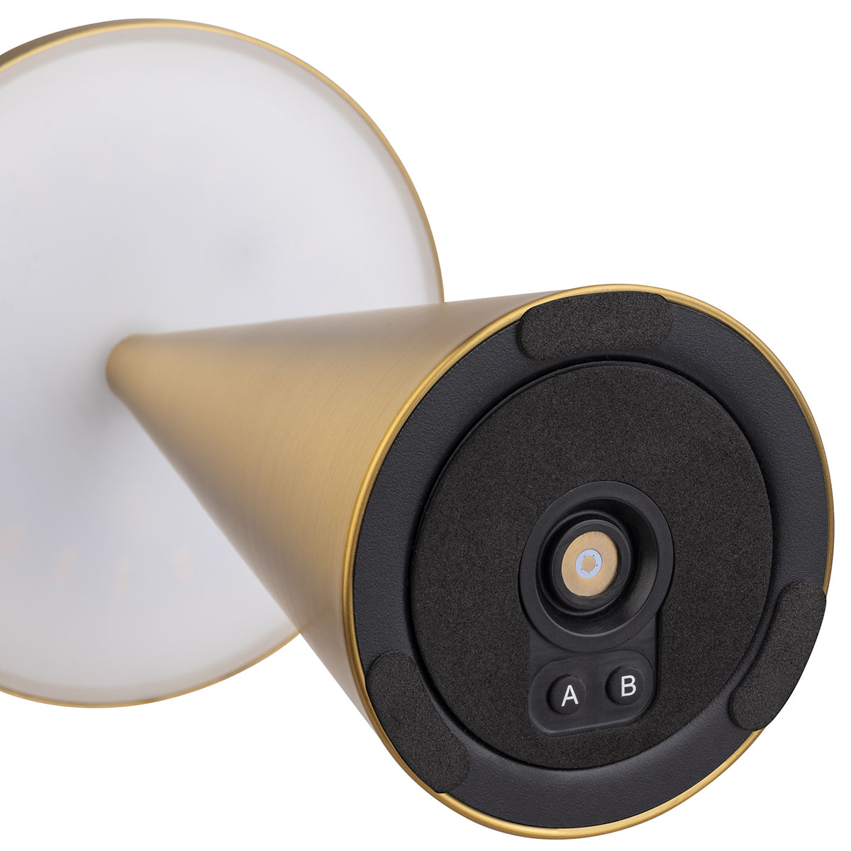 Tischleuchte CONE, Metall, Farbe: goldfarben, 1x LED 2,0 W / 180 lm, dimmbar in 3 Stufen, D: 13 cm, H: 18 cm