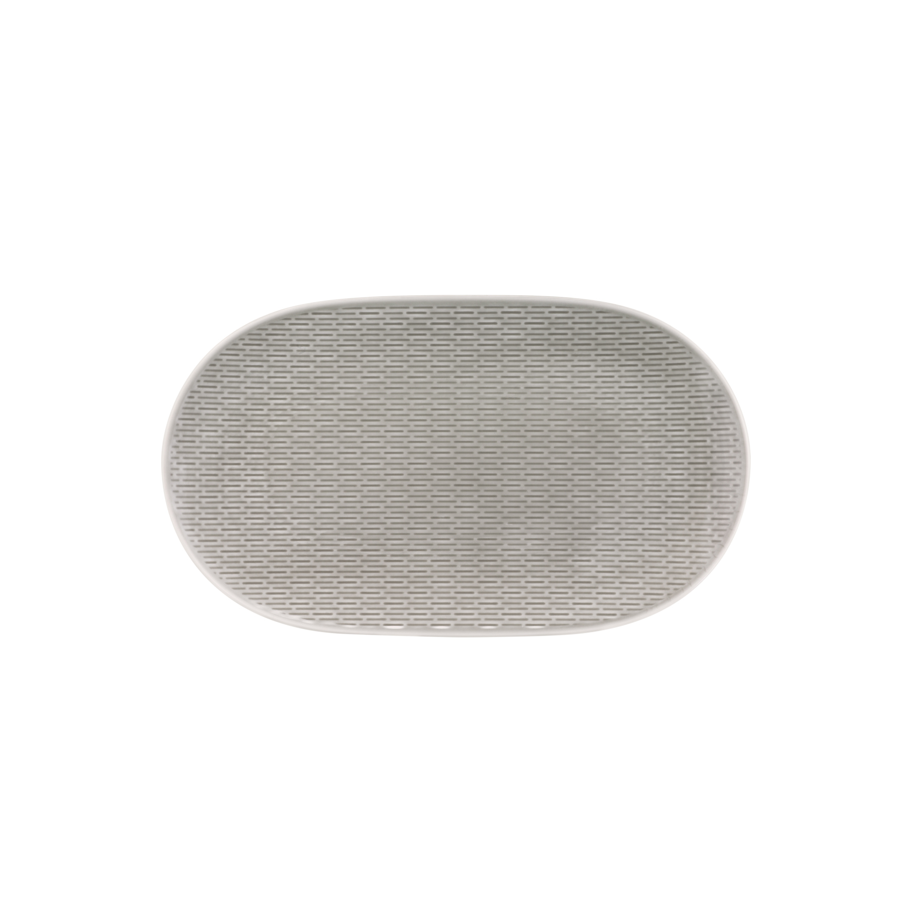 Bauscher, Scope : Glow Gray - Platte oval coup, relief, 23 x 15,1 cm