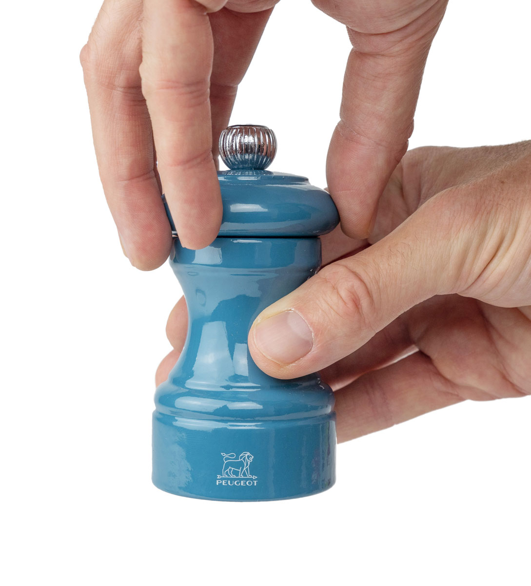 Peugeot : Bistrorama - Pfeffermühle, manuelle Holz-Mühle, Größe: 10 cm, Farbe: pazifikblau